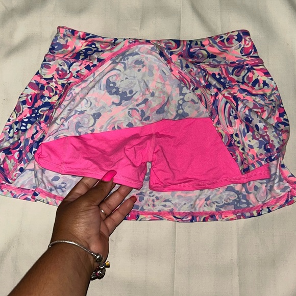 Lilly Pulitzer Pink and Blue Paisley Skater Skirt - Picture 5 of 5